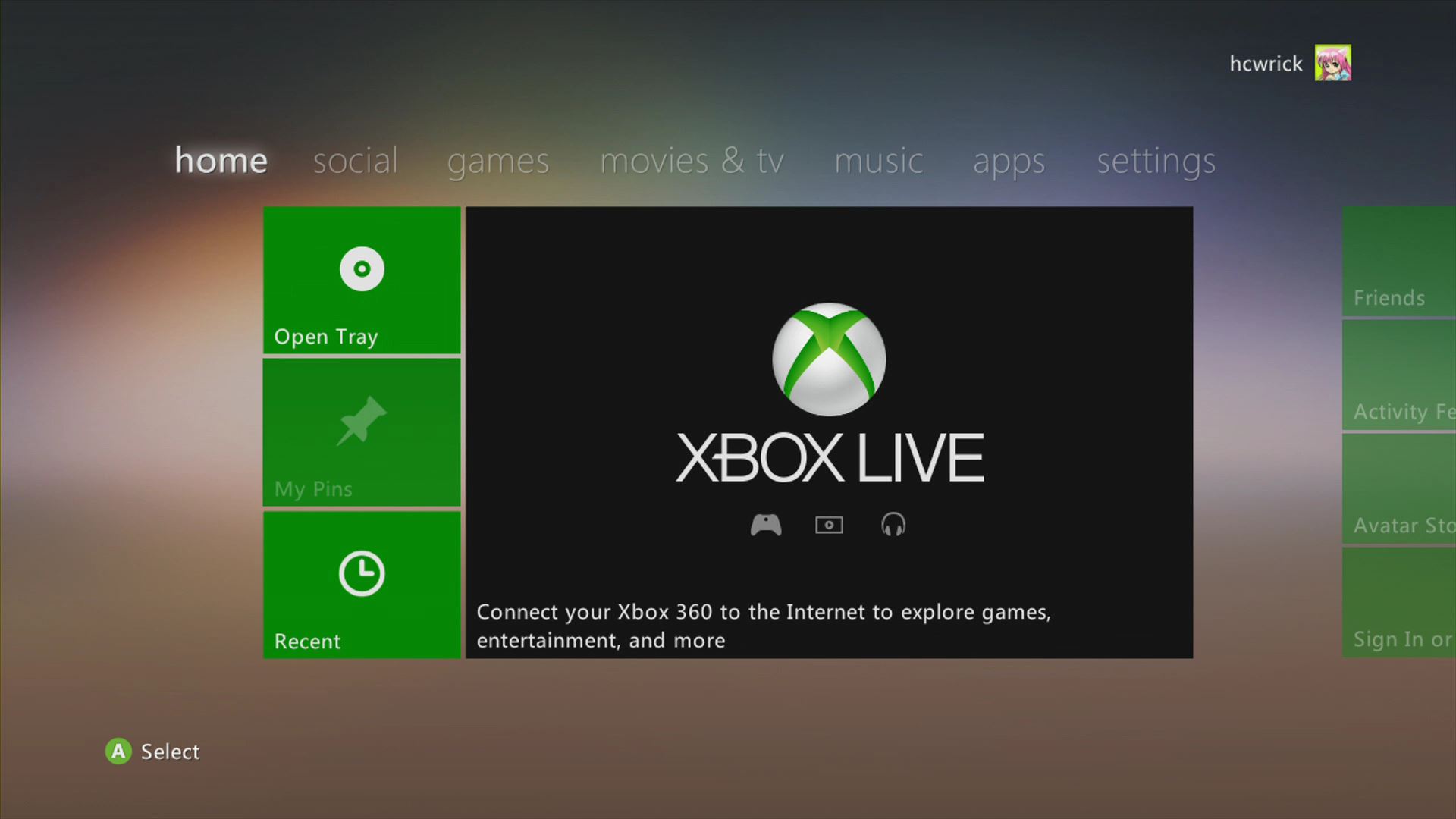 Setting the Video output on the Xbox