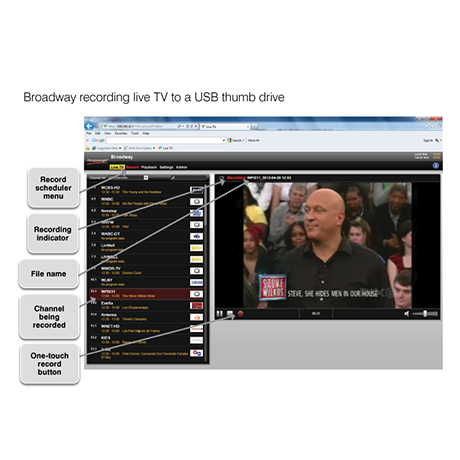 Broadway recording screen